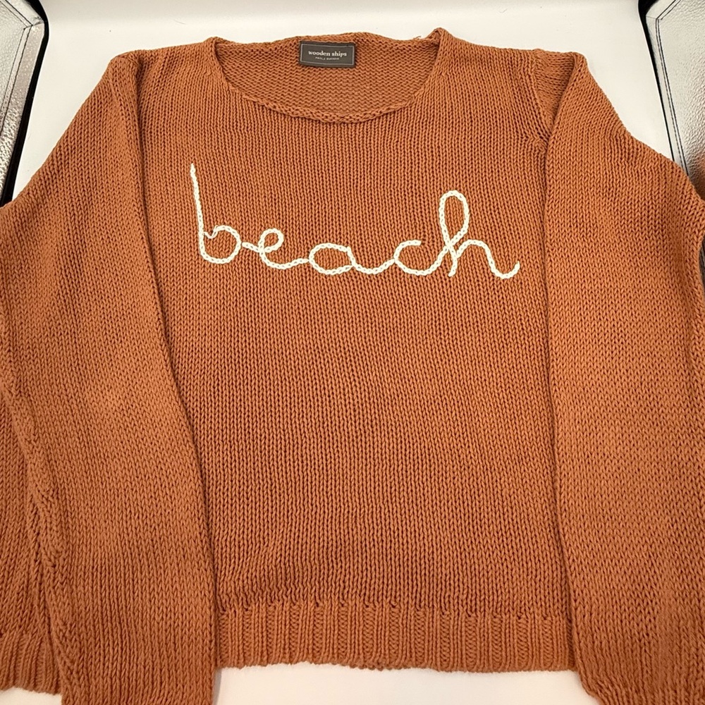 Wooden Ships To The Beach Sweater Women’s Small/Medium
